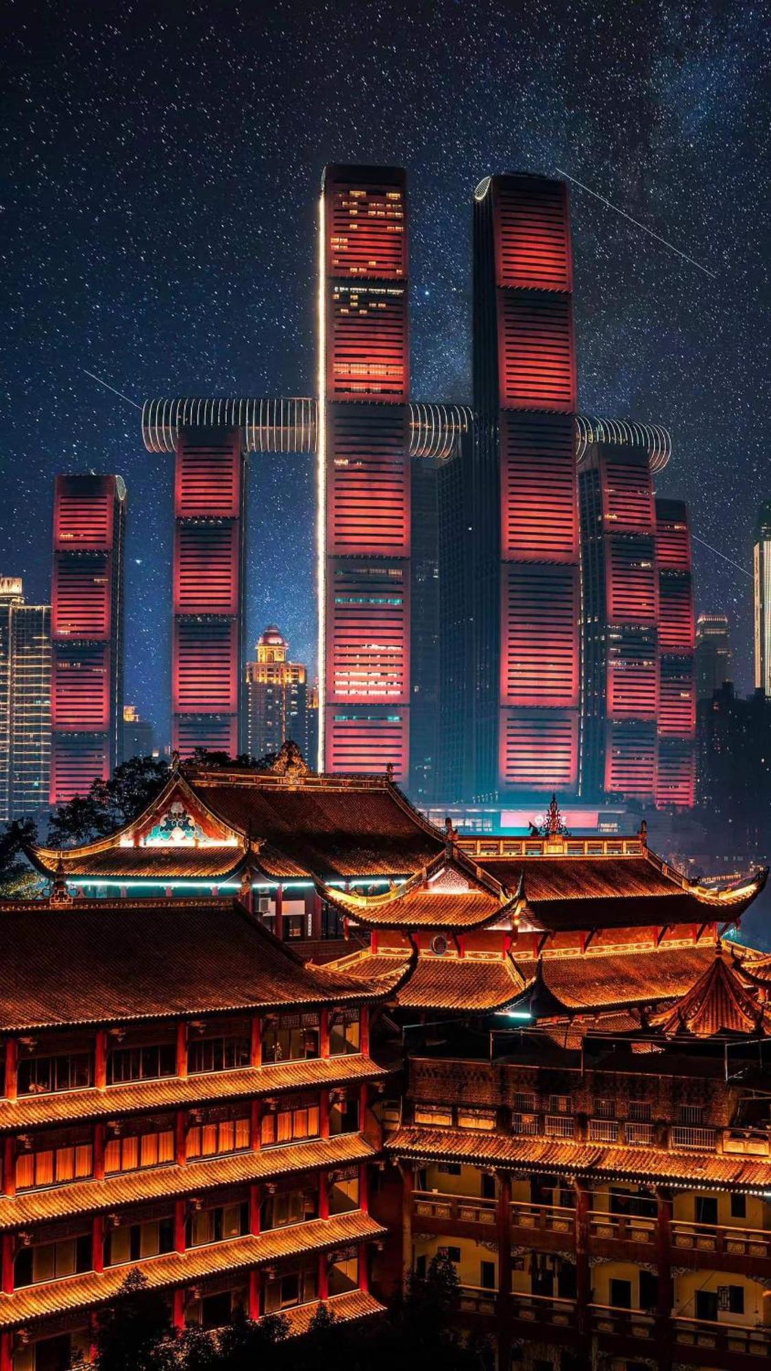 漫途高空酒店洪崖洞夜景店Boutique of Meditation Chongqing Extérieur photo